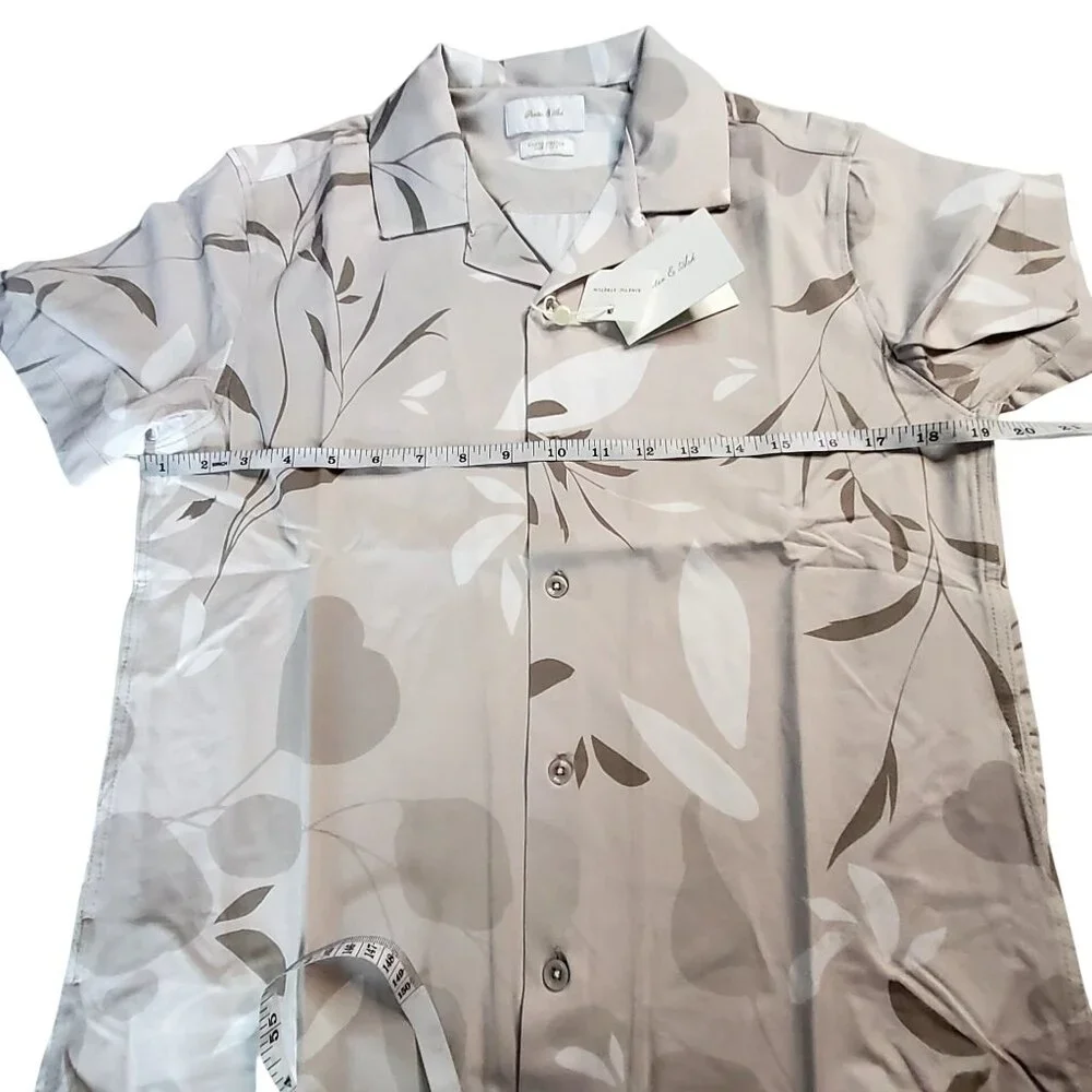 Porter & Ash mens Short Sleeve Kinetic Stretch Button-Up Blouse Size S - Picture 5 of 14